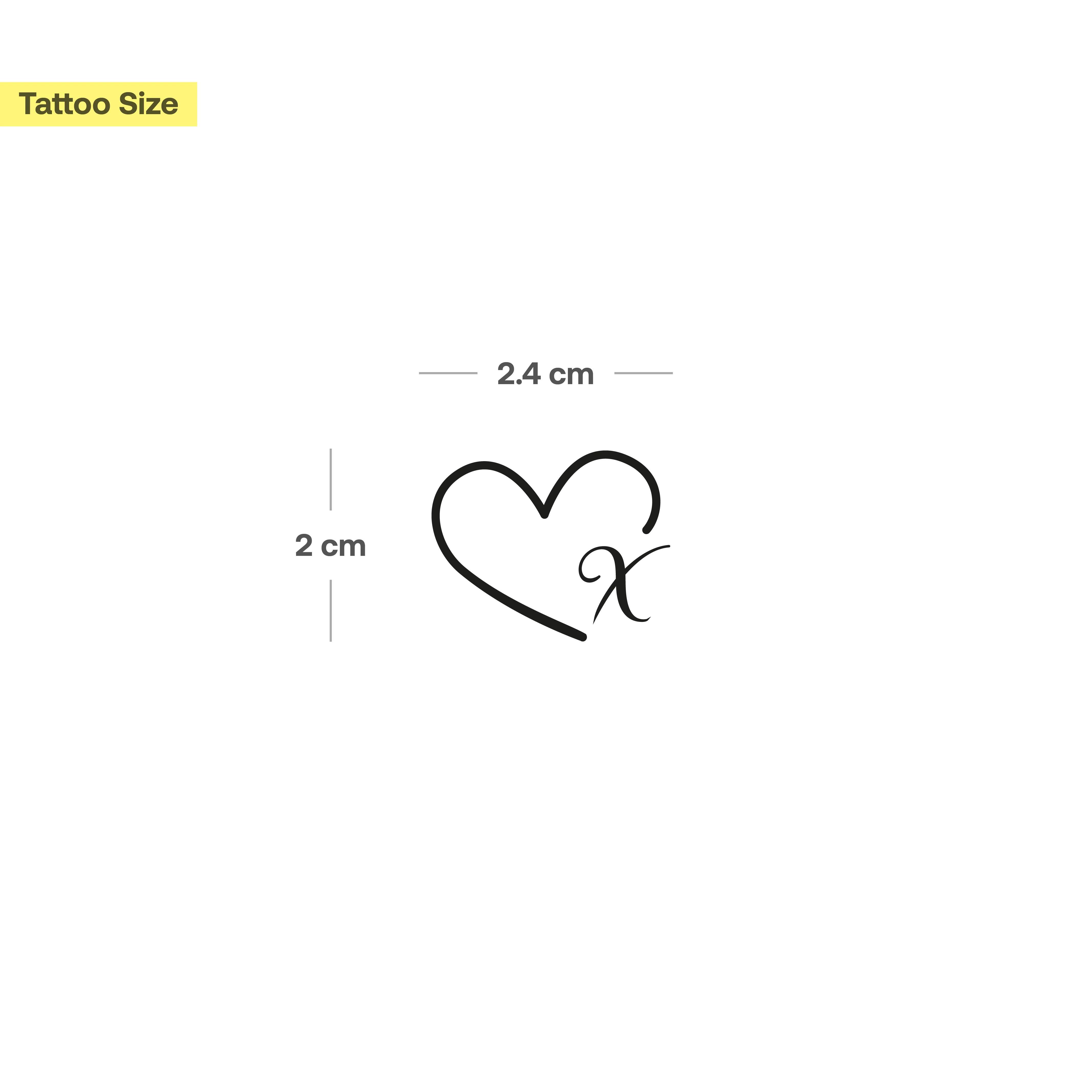 Tatouage cœur avec initiales (A-Z) - Image 72
