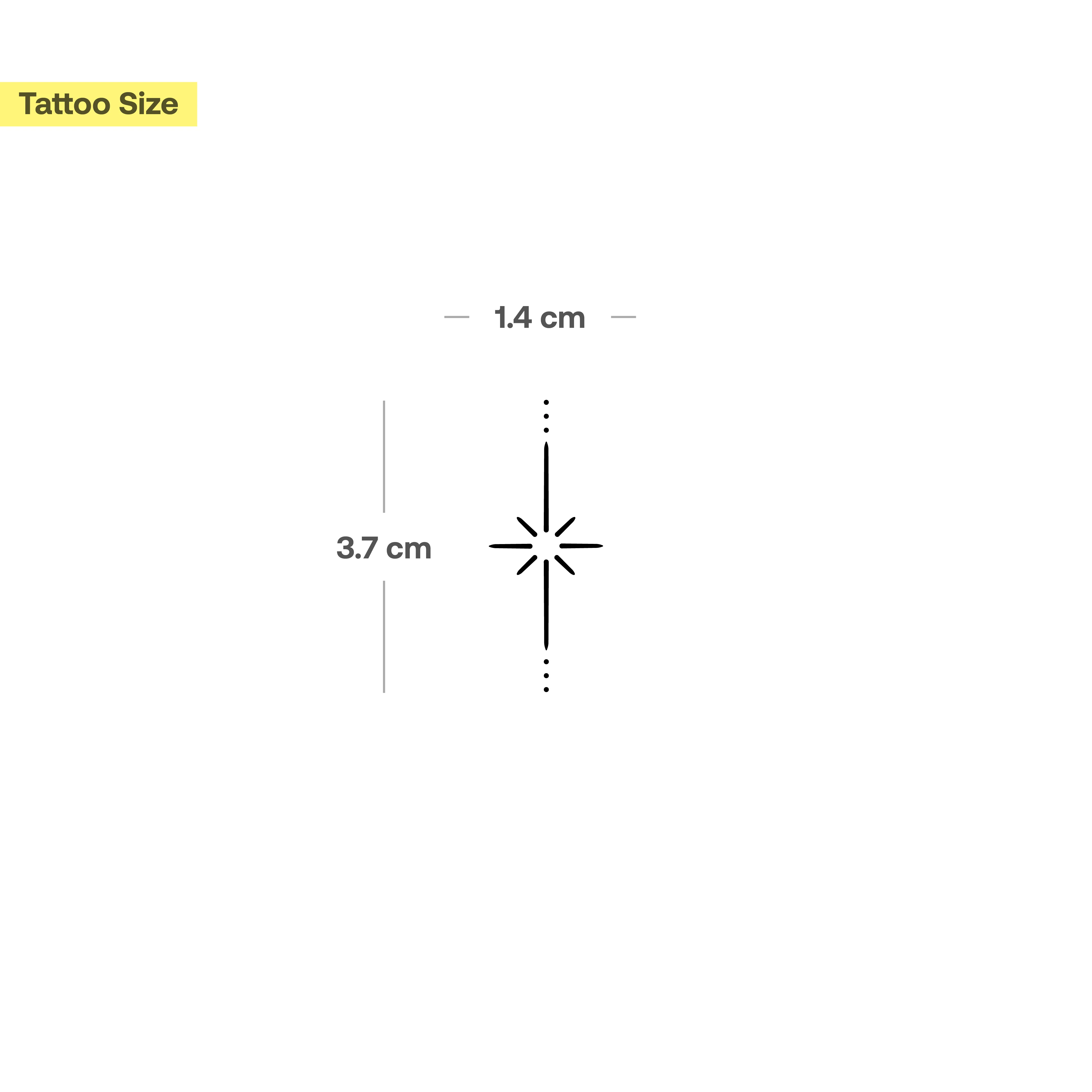 Tatouage Ornement de Croix d'Étoiles - Image 3