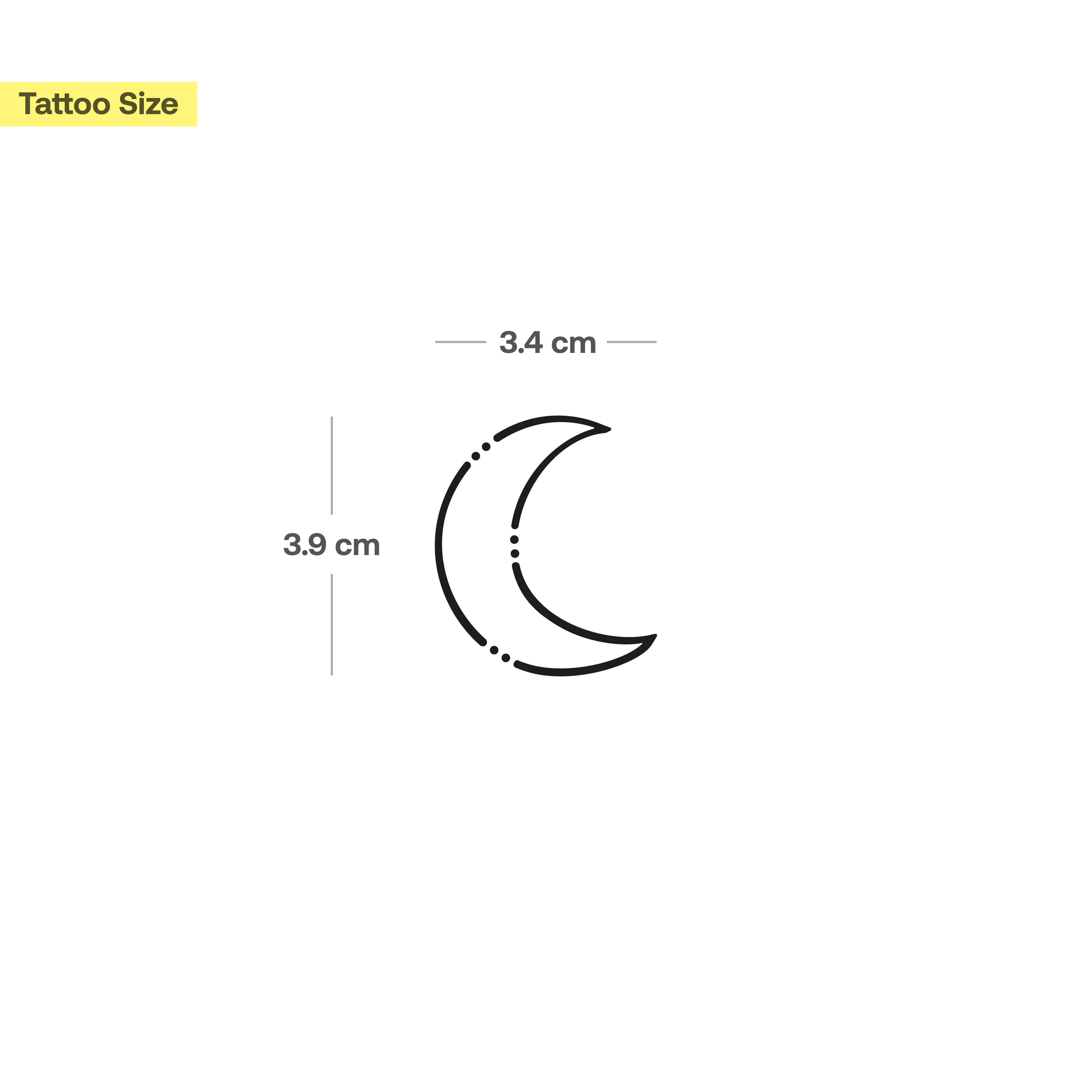 Tatouage Lune avec Points  - Image 3