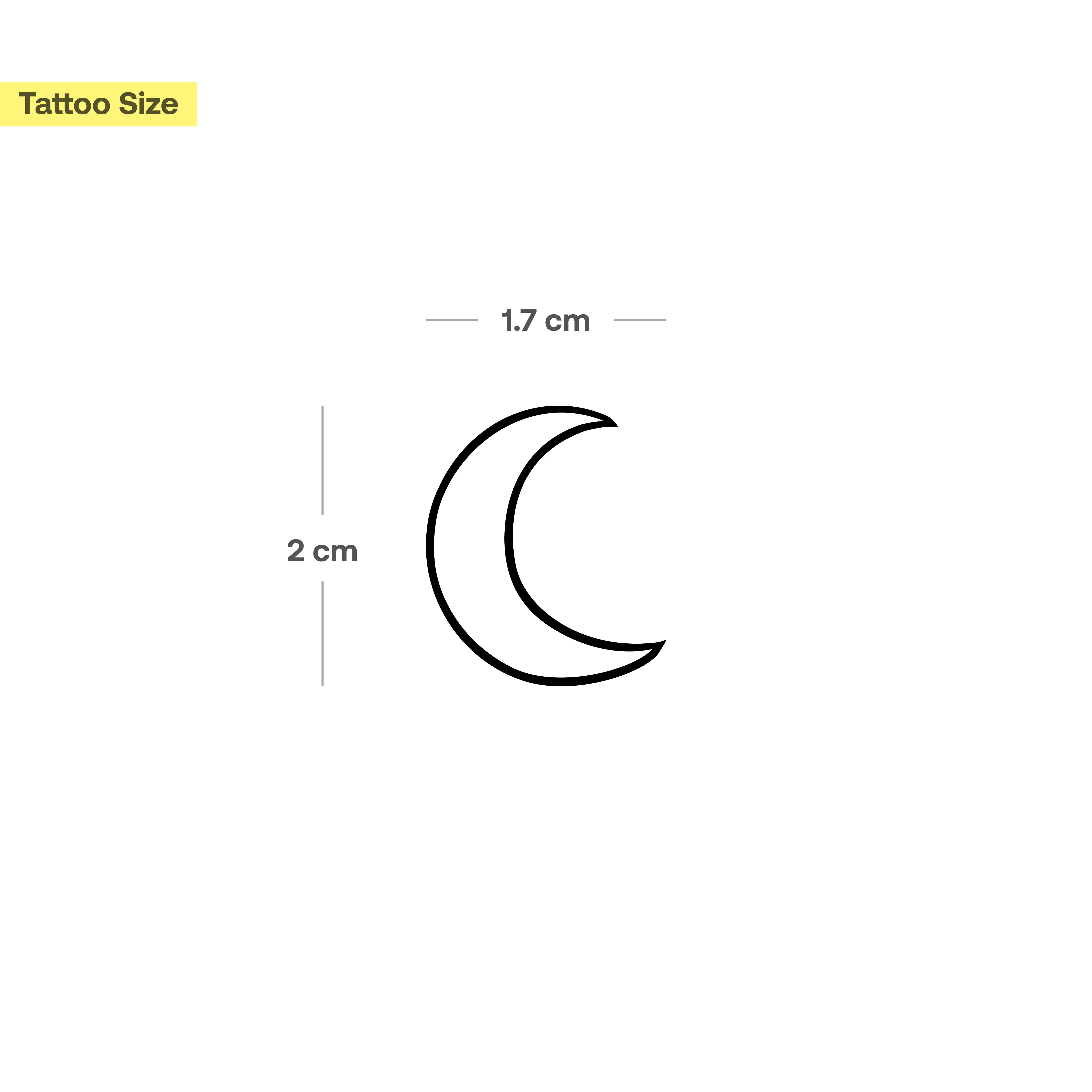 Petit tatouage de lune - Image 3